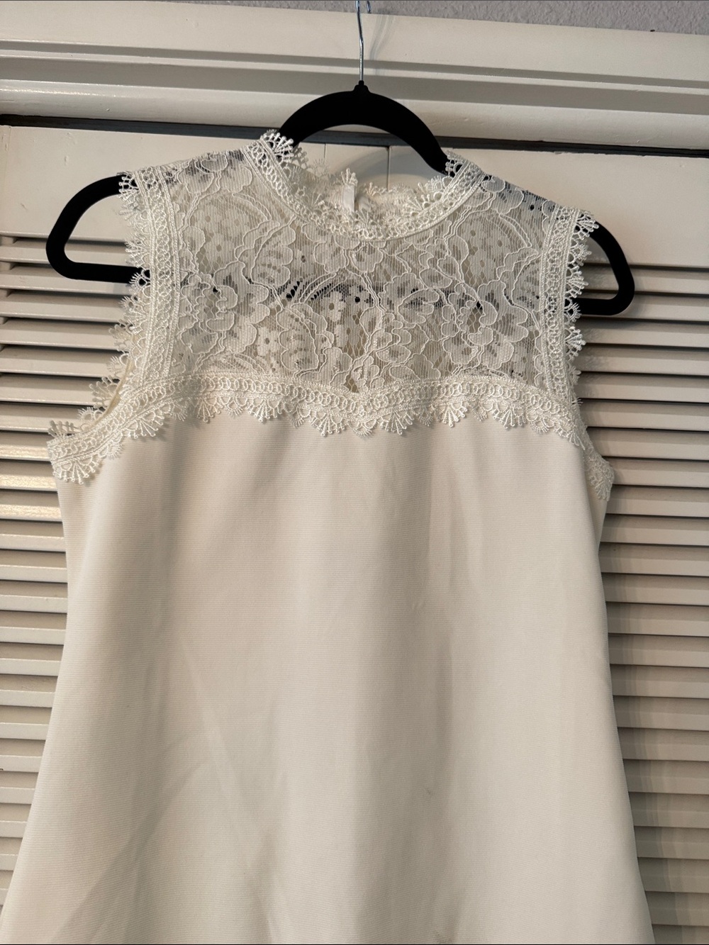 H&M Cream Lace Yoke Sleeveless Wedding Dress
